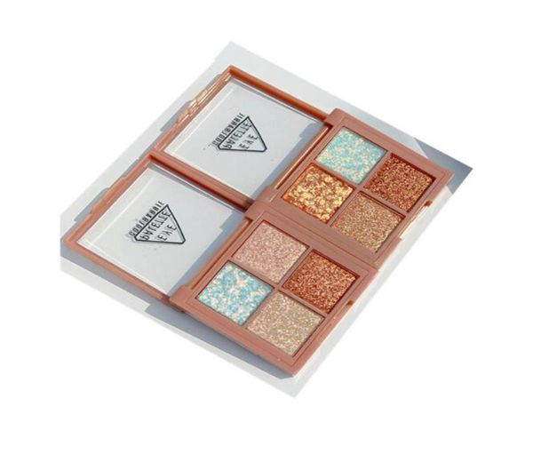 

4 color pearlescent shiny eyeshadow palette waterproof delicate matte bright eye shadow portable soft brighten eye shadow box5270764