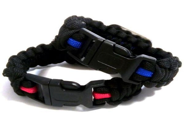 

find similar black blue thin blue line american flag back the blue police paracord survival outdoor camping bracelet for women m4657148, Golden;silver
