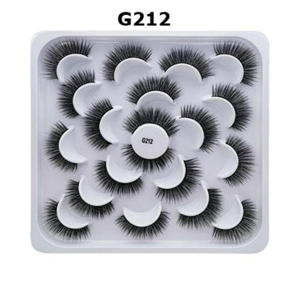 

new 10 pairs faux 3d mink eyelashes natural long false eyelashes eye makeup eyelash extension fake mink lashes1247639