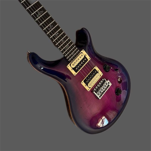 

custom mahogany solid beige body bridge vibrato, prs electric guitar