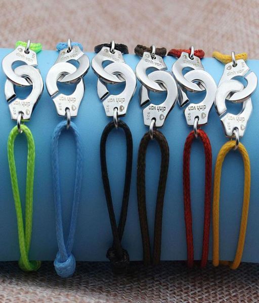 

selling with logo dinh and 925 titanium steel french adjustable bracelet couple handcuffs bracelet for gift 9222703, White