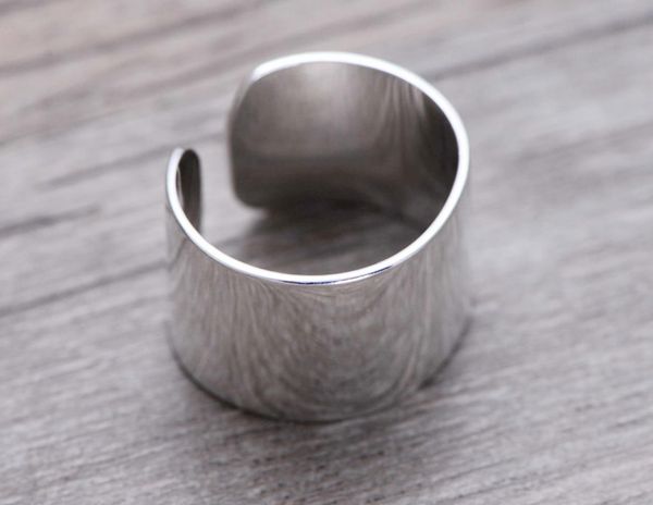 

bohemian vintage silver big smooth band rings for women open wide finger rings girls jewelry christmas gifts4700280