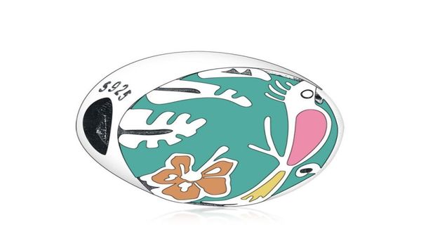 

real 925 sterling silver bead mix enamel dragonfly flower with tiki room beads fit brand charm bracelet bangle diy jewelry5177401, Black