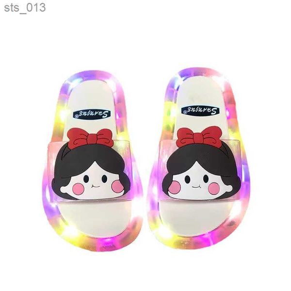

children slippers cartoon kids summer cute beach bathroom slippers sandal skids shoes for girl boys light up shoes l230518, Black;grey