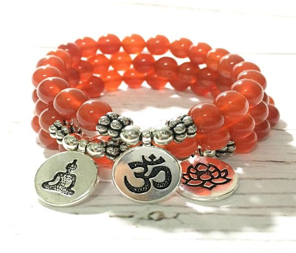 

mg0980 a grade carnelian beaded yoga bracelet natural gemstone handmade bracelet for women meditation mala bracelet8145387, Black