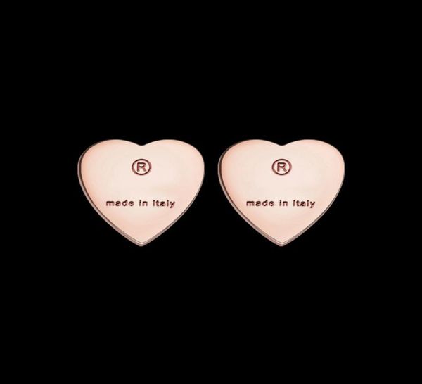 

316l titanium steel simple fashion couple peach heart earrings jewelry whole whole 5765006, Golden;silver