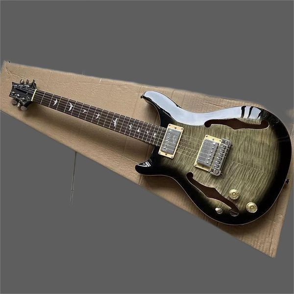 

prs electric guitar hollow body, shaped bright body, customized by manufacturers