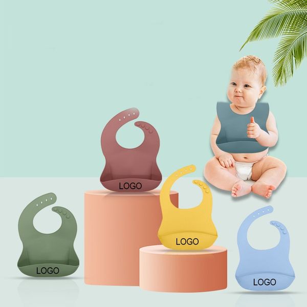

easily clean convenient storage newborn feeding toddle silicone baby bib