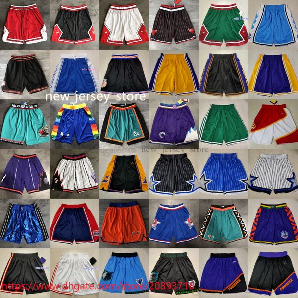 

classic retro mesh 1995 all-star basketball shorts movie hip pop breathable gym training beach pant sweatpants north carolina college sport, Black;red