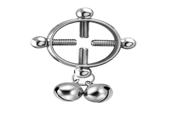 

fashion 316l surgical steel nonpiecing nipple ring with bell shield body piercing jewelry nickel fake piercing5463330, Silver