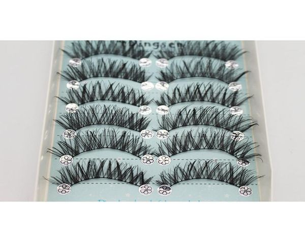 

short false eyelashes messy cotton stem 10 pairs h92 dingsen beauty tools3966915