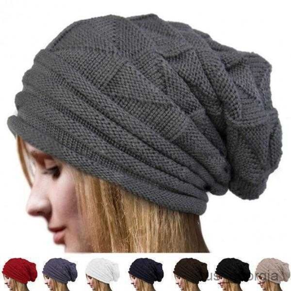 

caps knitted baggy beanie oversized winter hat ski slouchy cap beanies women men winter wool warm cap beanies r230627, Blue;gray