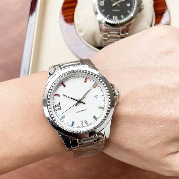 

designer watches mens watchs luxury watch movement watches automatic mechanical 904l stainless steel sapphire folding buckle wristwatchs yac, Slivery;brown