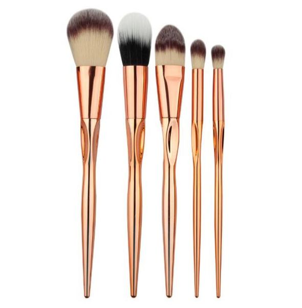 

beauty tools 5pcs makeup eye brushes set heartshaped rose gold plastic handle brush7563047