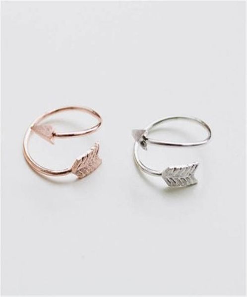 

the latest fashion elements jewelry goldcolor rings plain ring cute arrow finger rings for women1197546, Silver