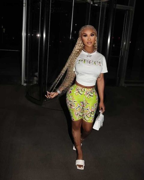 

2023 women sports summer short tracksuits casual 2 piece outfits letter printed shorts daily t shirt pants set jogging suits, Gray