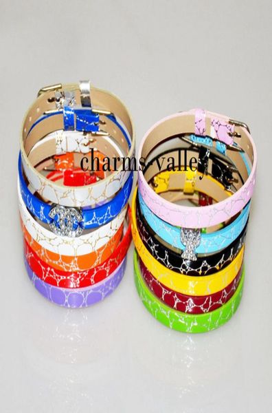 

10pcs 8mm210mm stone pattern decorated pu leather bracelets diy accessories fit 8mm slide charms slide beads letters5404522, Golden;silver