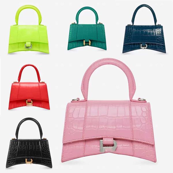 

hourglass handle tote crossbody bags women's mens luxury genuine leather designer clutch flap chain crocodile pattern with shoulder str