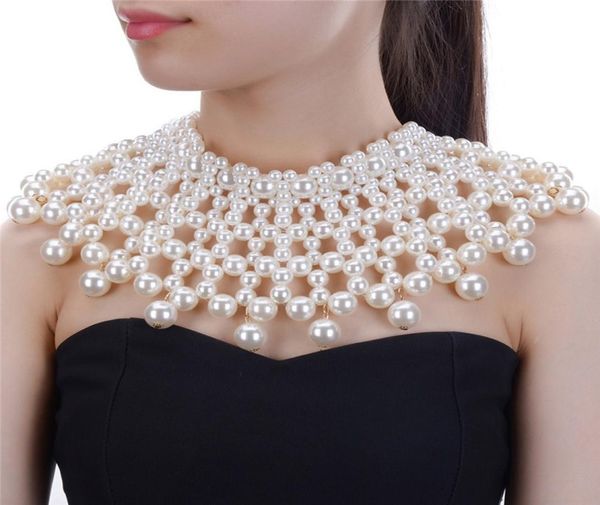 

10 colors chunky statement necklace for women necklace bib collar choker handmade beaded necklace jewelry for wedding party8802886, Silver