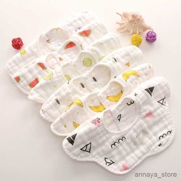 

bibs cloths baby bibs 360 rotation layers gauze baby kids cloth soft newborn saliva towel baby stuff r230628