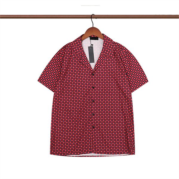 

#6designer mens casual shirt, business fashion burbereys mens brand shirt spring summer lapel short sleeved plaid single row buttons comfort, White;black