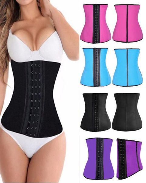 

black body shapers waist trainer women slim fitness waist cincher corset belt shaperwear plus size black purple blue rose red9986397