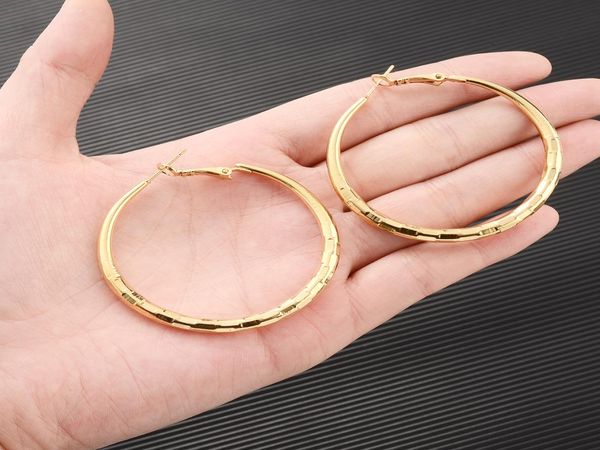 

18k gold filled huggie hoop earrings stud piercing hinged clicker ear lip nose septum surgical steel clip punk3602323, Golden;silver