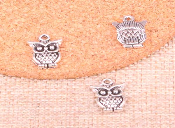 

89pcs charms big eyes owl 1612mm antique making pendant fitvintage tibetan silverdiy handmade jewelry2851355, Bronze;silver
