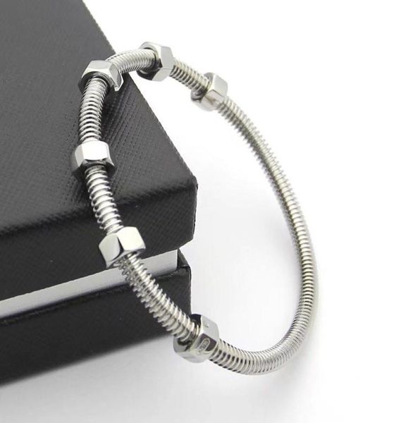 

stainless steel jewelry screw bracelet fashion bracelet luxury designer jewelry women bracelets iced out bracelet bangle9759773, Black