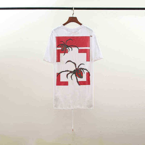 

offs spider designer t shirt for men male 2022 summer loose tees cross paintings arrow tshirts hip hop ow clothing 17wt 1 hkp2, White;black