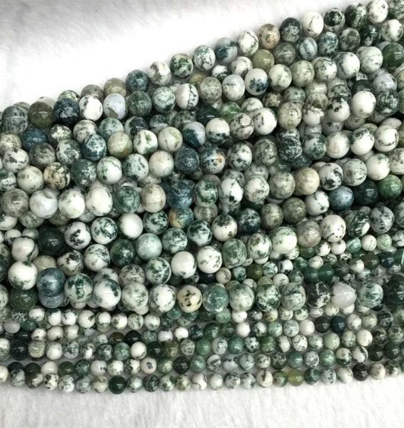 

natural genuine green white milky tree agate round jewellery loose ball beads 6mm 8mm 10mm 12mm 155quot 054347323849, Black