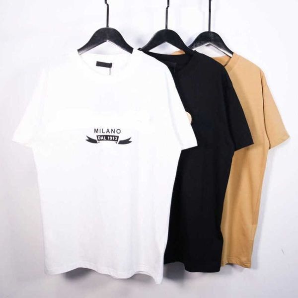 

tide brand p mens t shirt summer round neck shirt cotton man tees designer t shirt men women letter printing graphic tee luxury oversized t-, White;black