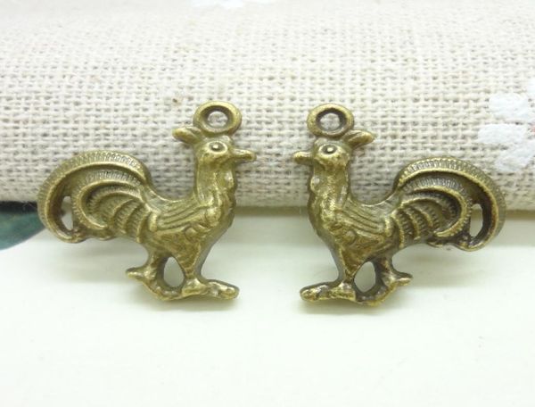 

vintage charms chicken alloy pendant antique bronze metal fits bracelets necklace diy jewelry accessories findings90pcslot 2017m9736142, Bronze;silver