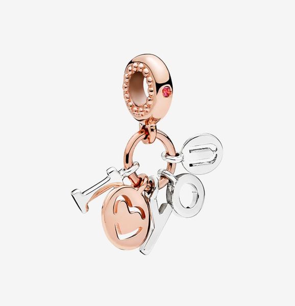 

i love you letters dangle charm bracelet bangle necklace making with box for 925 silver rose gold plated charms6179957, Bronze;silver