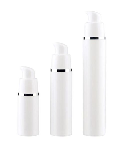 

15 30 50ml white empty airless pump bottles vaccum travel lotion pump containers airless lotion dispenser refillable cosmetic bott1820501