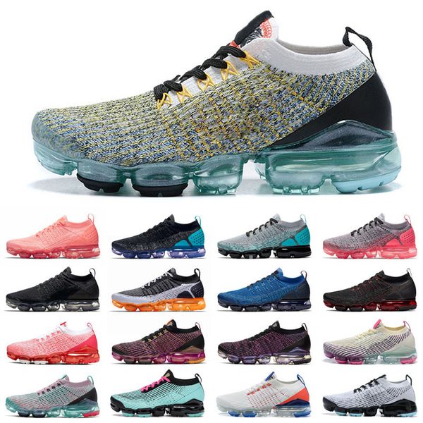 

fk-2018 vapomax running shoes moc 2 laceless 2.0 triple designer mens women sneakers fly yellow knit sports cushion trainers zapatos eur 36-