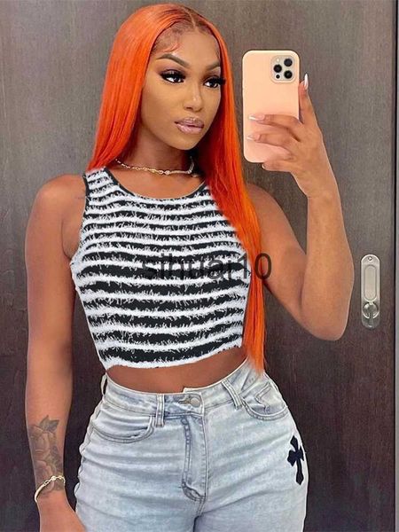 

women's t-shirt wholesale summer outfits y2k clothes streetwear patchwork tank black white t shirts o neck sleeveless crop casual tees