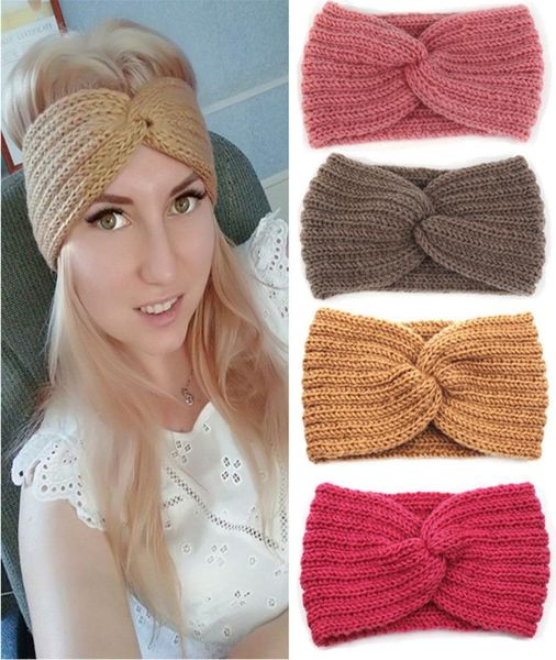 

headband winter ear warmer women fashion elastic wool knitted headband head wrap hairband girls elegant hair band cny17384815757, Silver