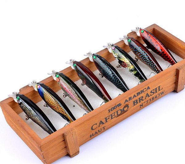 

8pcslot minnow fishing lure wobbler fishing bait crankbait peche pesca artificial fish tackle kosadaka 75cm 8g5159973