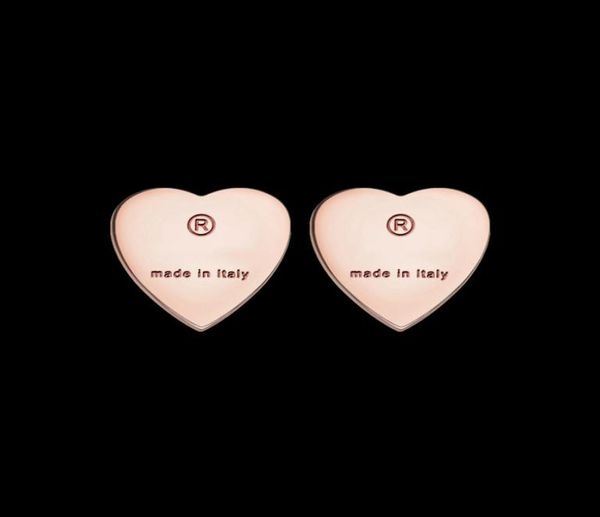 

316l titanium steel simple fashion couple peach heart earrings jewelry whole whole 9376170, Golden;silver