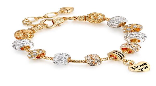 

925 sterling silver rose reflection charm reflection crown clip eternal charm for new style bracelet set9322797, Golden;silver