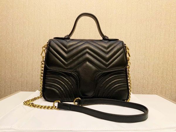 

designer bag marmont luxury bag love heart v wave pattern satchel shoulder bag gold chain handbags crossbody purse lady leather tote bags