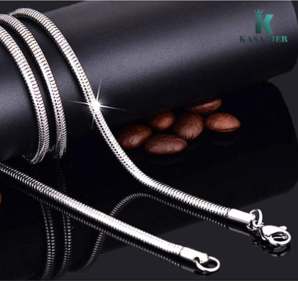 

10pcs wholesale 4mm silver fashion necklace women's trendy chains necklace for women's men's chain curb necklace new2638149