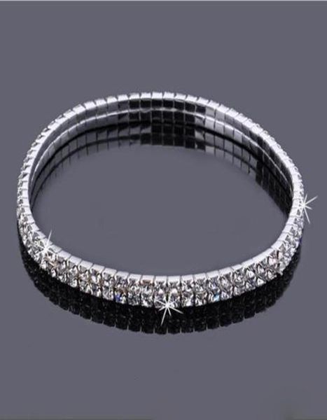 

2021 fashion 2 row sparkly crystal anklet rhin estone stretch summer beach barefoot sandal ankle chain foot jewelry for women6866995, Red;blue