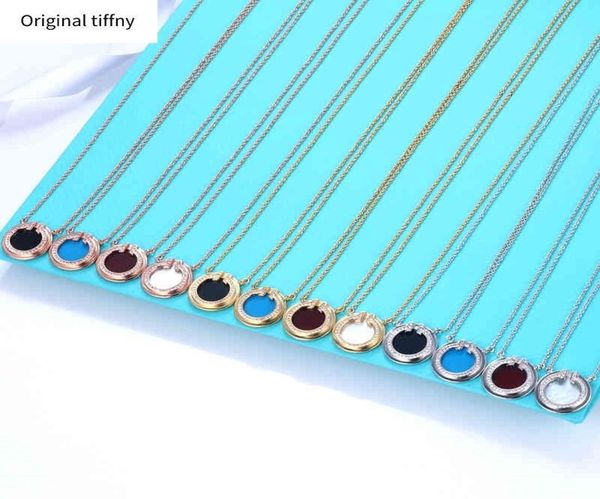 

double tshaped round cake t home necklace female white fritillary carnelian agate stone diamond round clavicle necklace g2207225872585, Silver