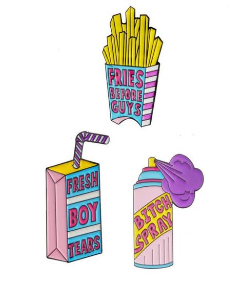 

cute cartoon enamel brooches pins for women men children demin shirt backpack hat badge fashion lapel pin small size broche drop s2301798, Gray