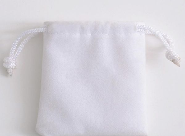 

3 sizes pure white velvet jewelry pouch gift present package fit for necklace bracelet earring christmas bags2850246, Pink;blue