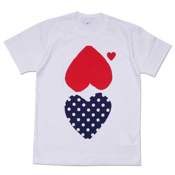 

famous designer t shirt red love hear tees mens womens fashion play couple tshirt casual short sleeve summer t-shirts streetwear hip-hop pr, White;black