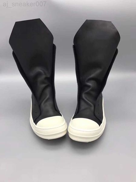 

rick boots designer boot ankle men owens shoe shoes fashion sneakers street dancing rock canvas lace up high women booties ko4q, Black