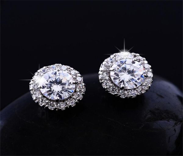 

new arrival friends 18k white gold plated earings big diamond earrings for women white zircon earrings6301443, Golden;silver